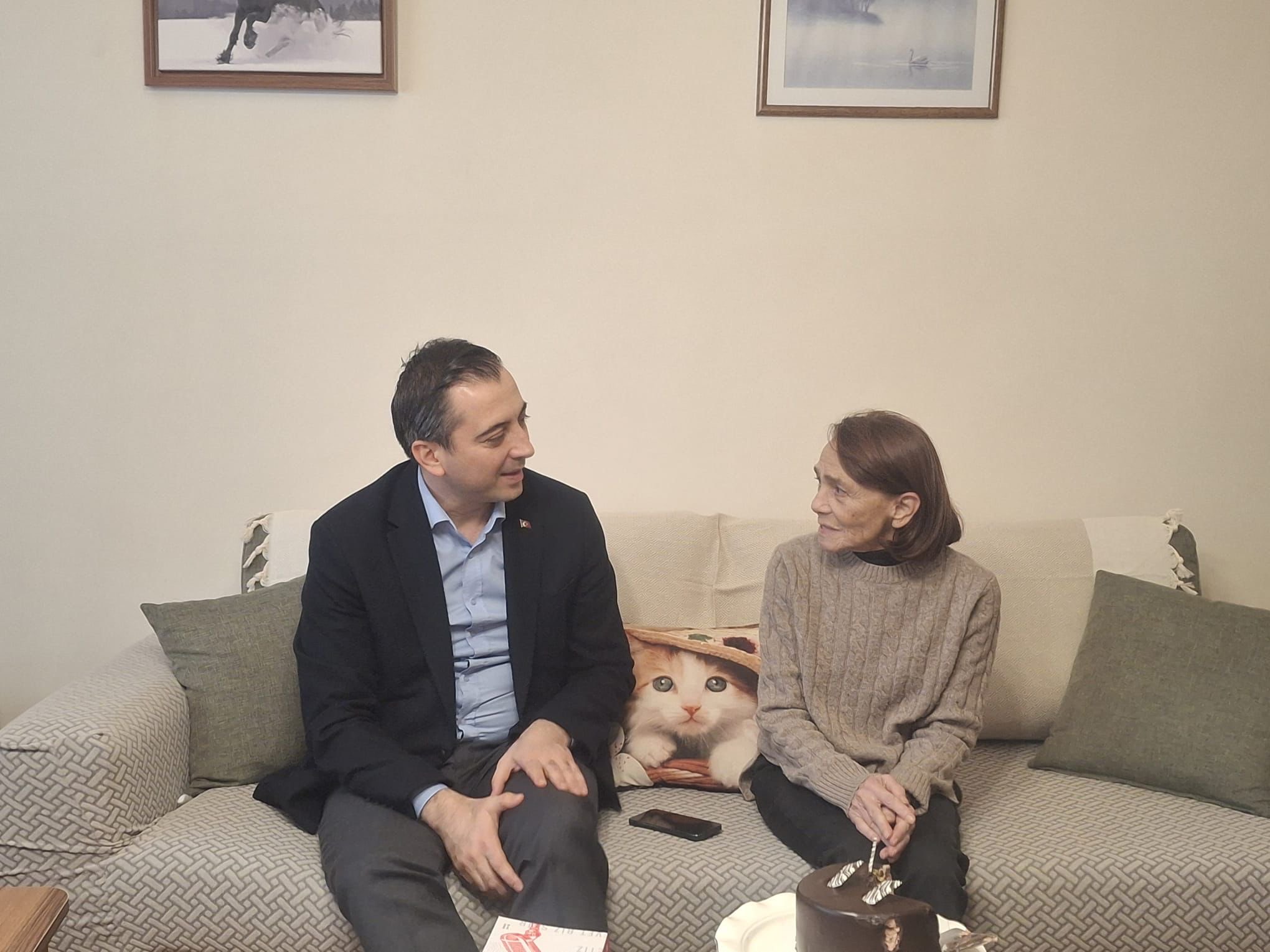 Şair Ülkü Tamer’in eşi Neslihan Tamer’i ziyaret